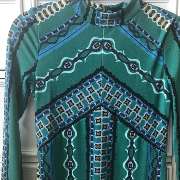 Free People Stella Green Mini Dress Retro NWT - Picture 6 of 8